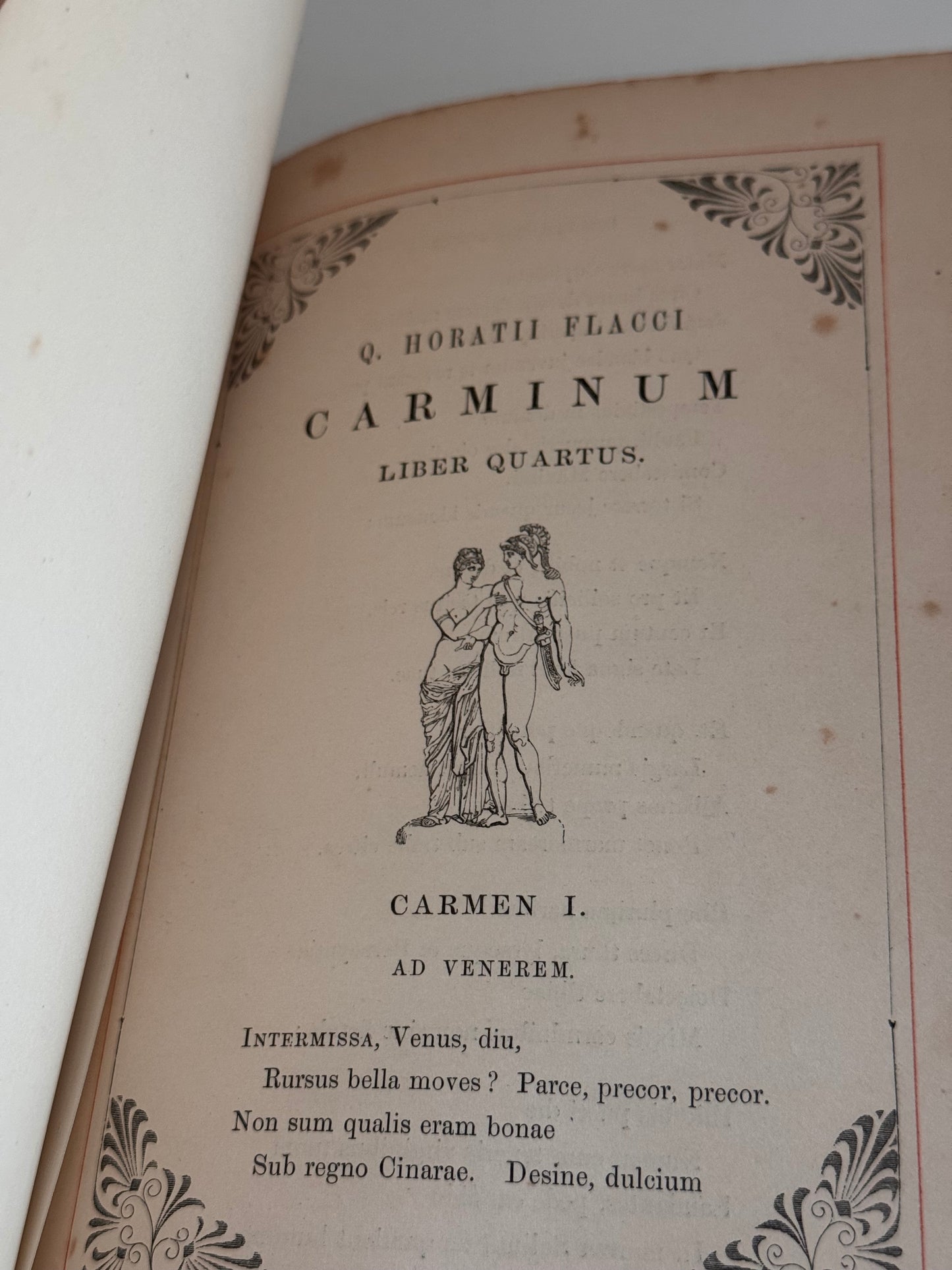 1849 Horatius Quintus Flacuss Rev. Henry Hart Milman Antique Book Gauffered Gilt