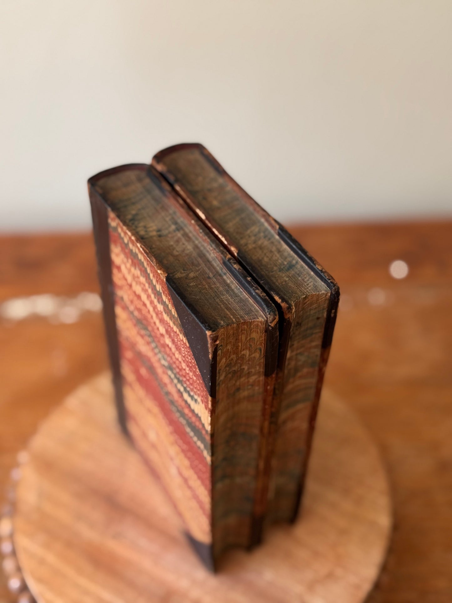 Antique Early 19c Complete Set of Homer’s The Iliad London 1816 Leather Marbled Books