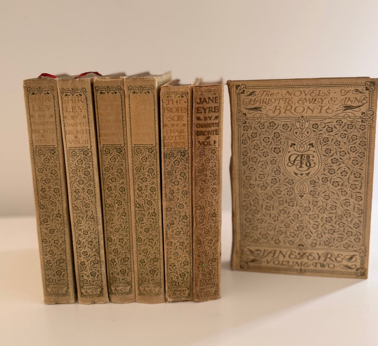 Antique Charlotte Bronte Book Set 1905 JM Dent Edmund Dulac Illustrated
