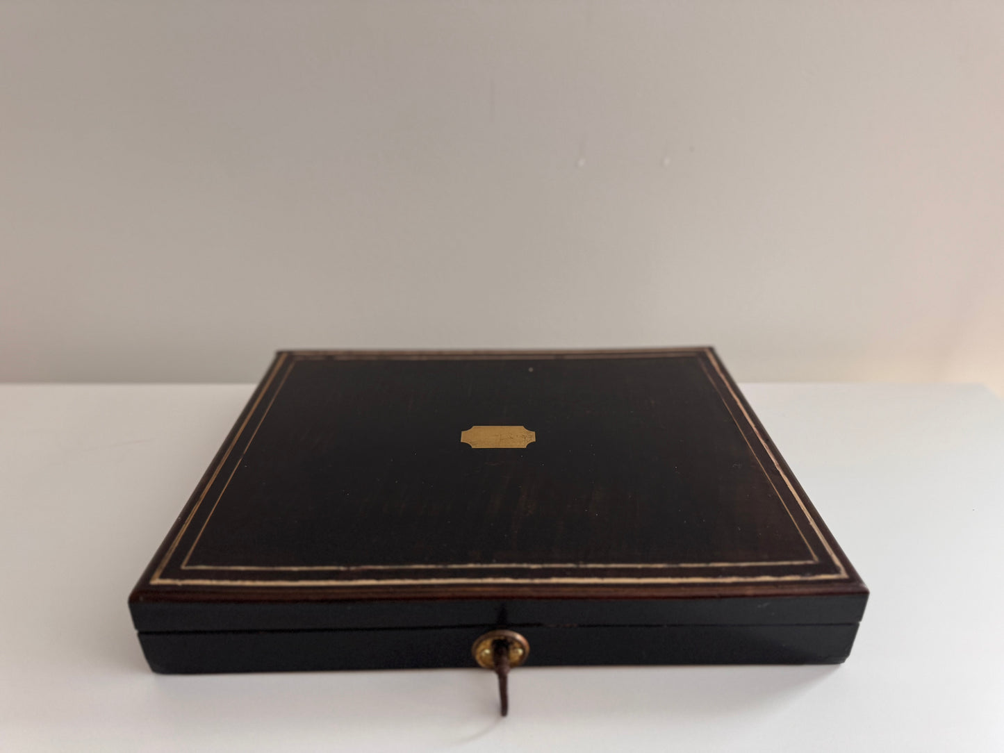 Antique French Game Set Napoleon III Marquetry Box, Puzzle, Jeu du Nain-Jaune