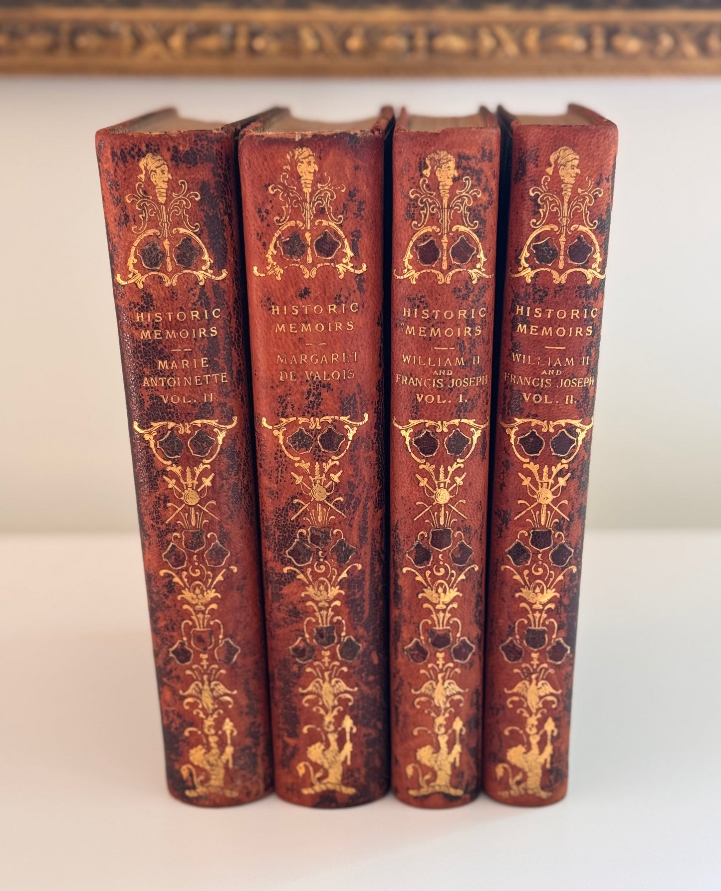 RESERVED Antique 1900 Secret Memoirs of the Courts of Europe Full Leather Partial Set