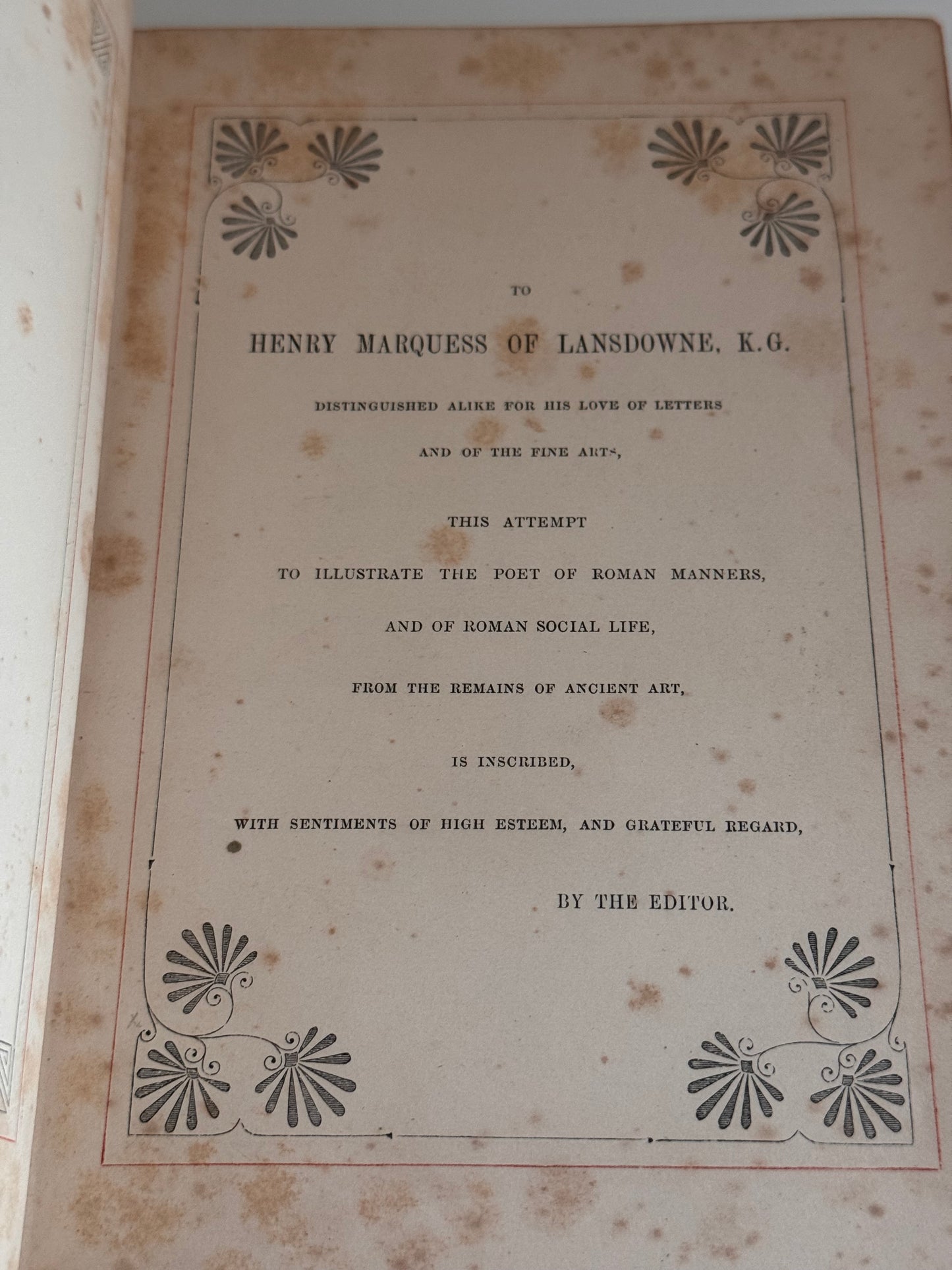 1849 Horatius Quintus Flacuss Rev. Henry Hart Milman Antique Book Gauffered Gilt
