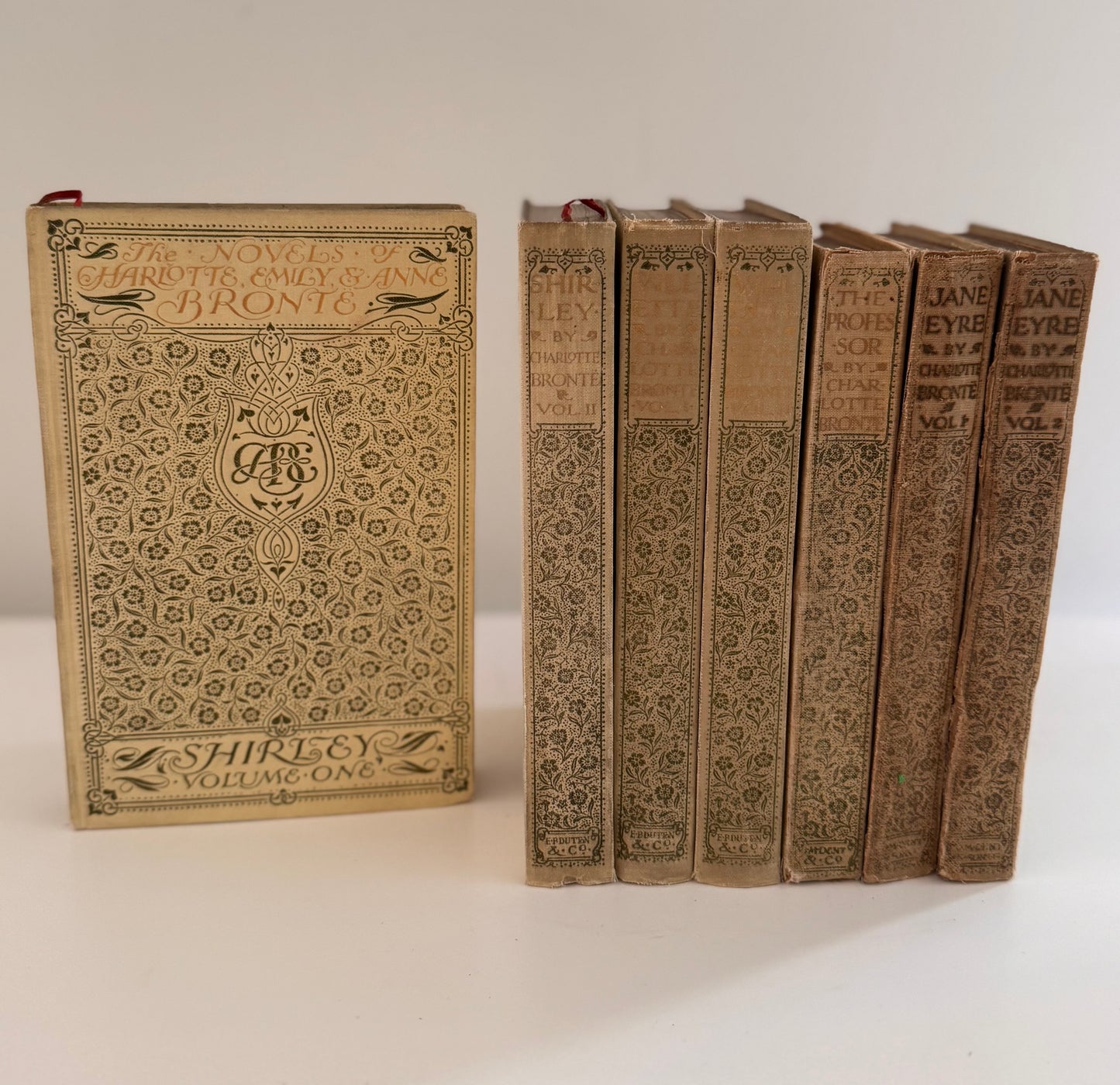Antique Charlotte Bronte Book Set 1905 JM Dent Edmund Dulac Illustrated