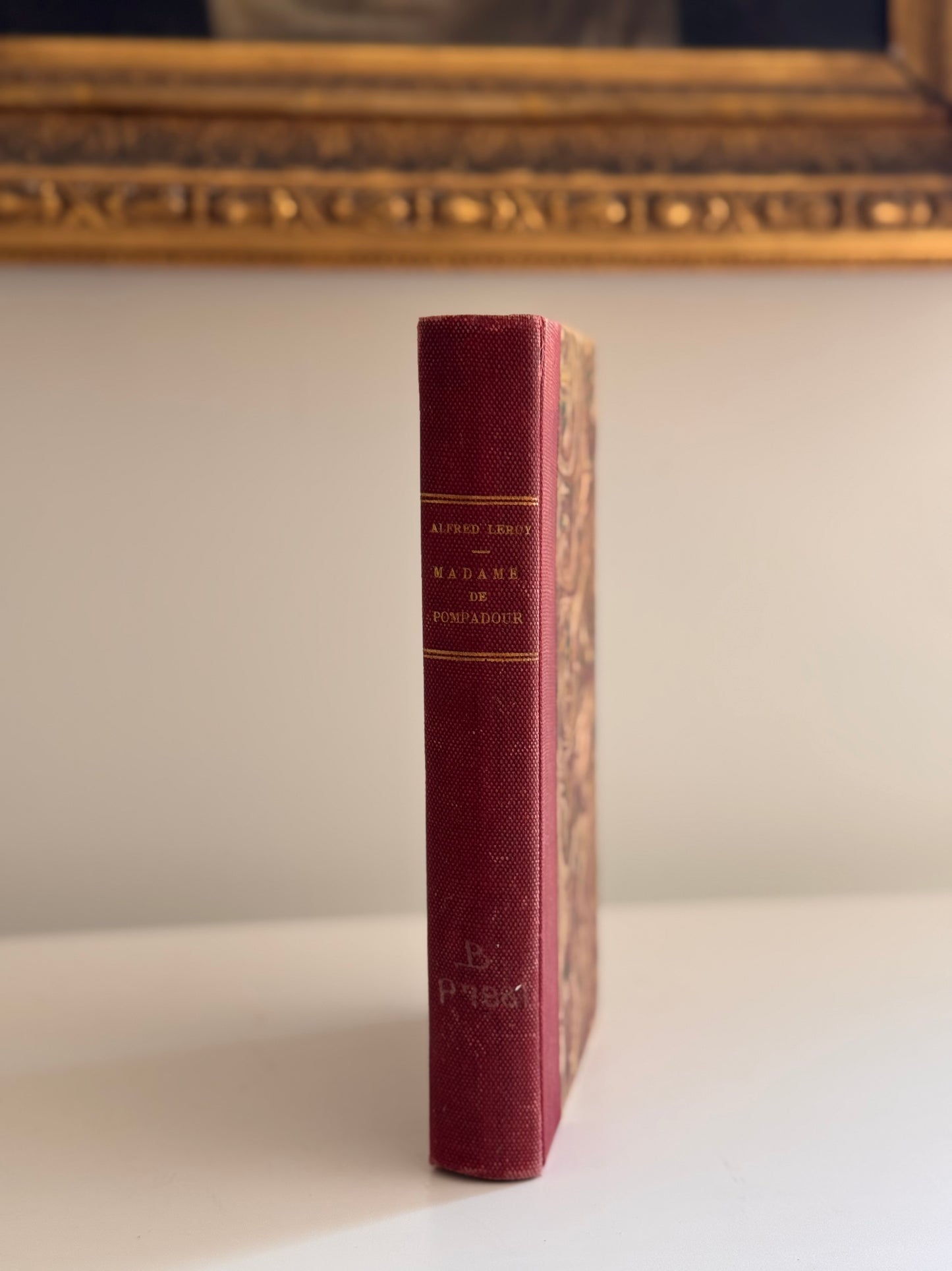 Vintage 1935 French Book Madame Du Pompadour by Albert Leroy Illustrated Red Cloth