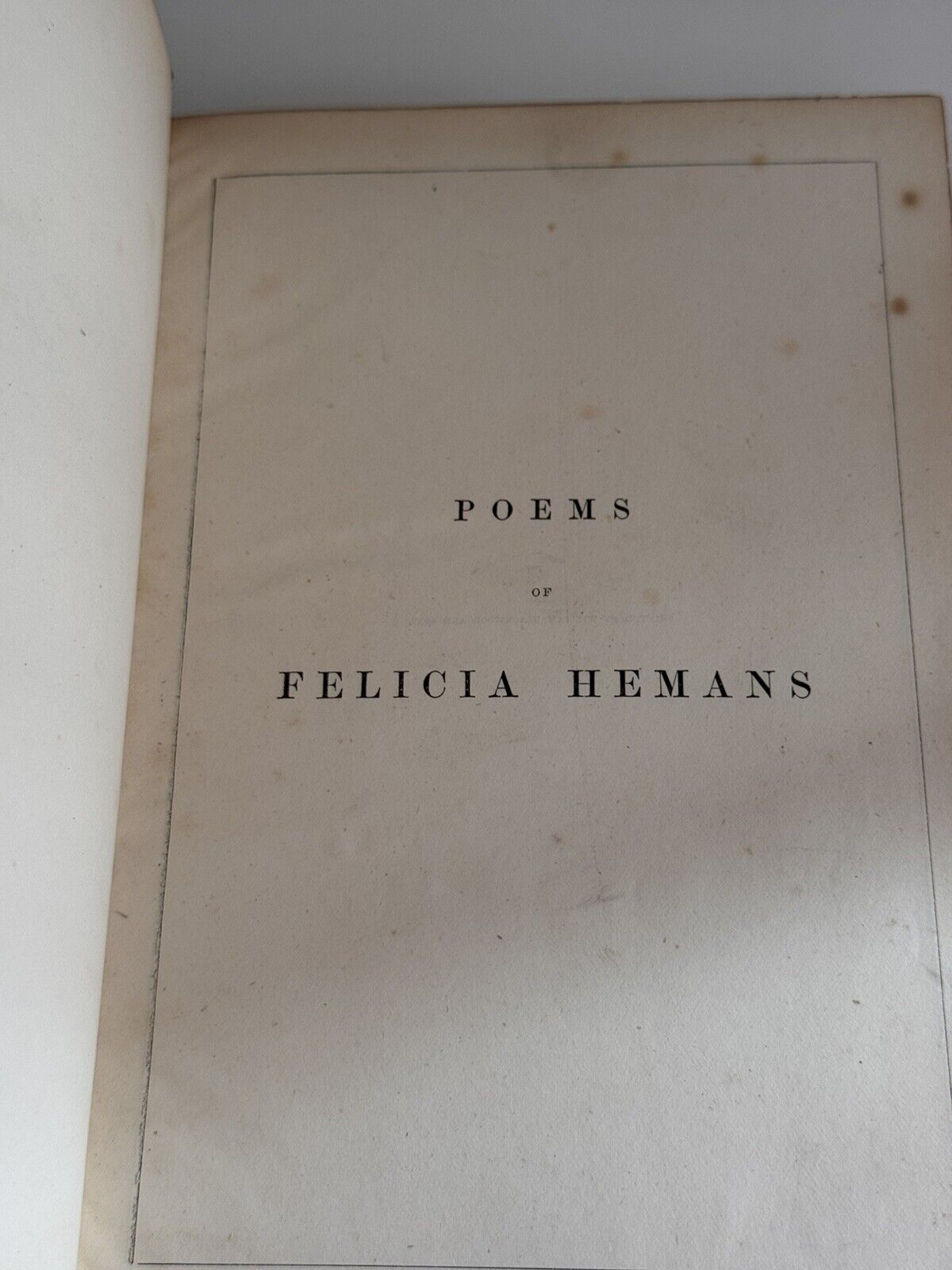 Antique 19c The Poems Of Felicia Hemans Fore-Edge Painting 1830s Book London