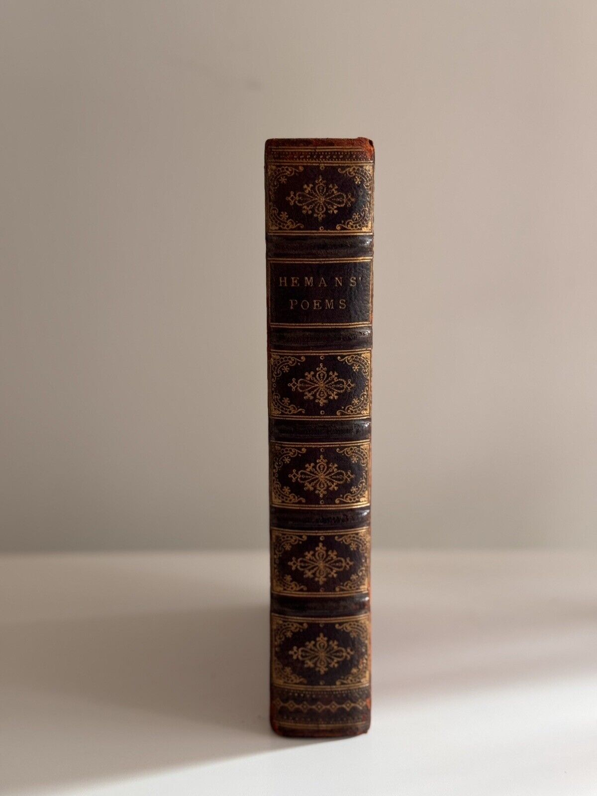 Antique 19c The Poems Of Felicia Hemans Fore-Edge Painting 1830s Book London