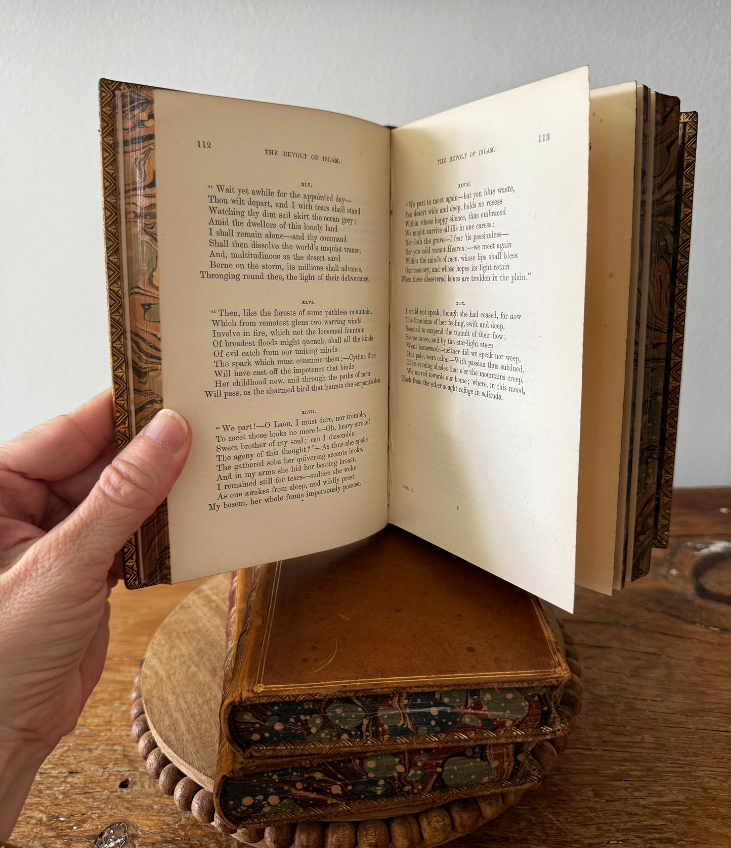 The Poetical Works of Percy Bysshe Shelley Full Leather 1857 Set