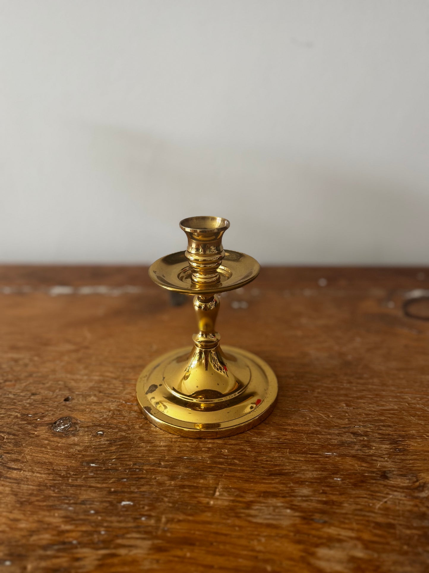 Vintage Solid Brass Candlestick 5.5”