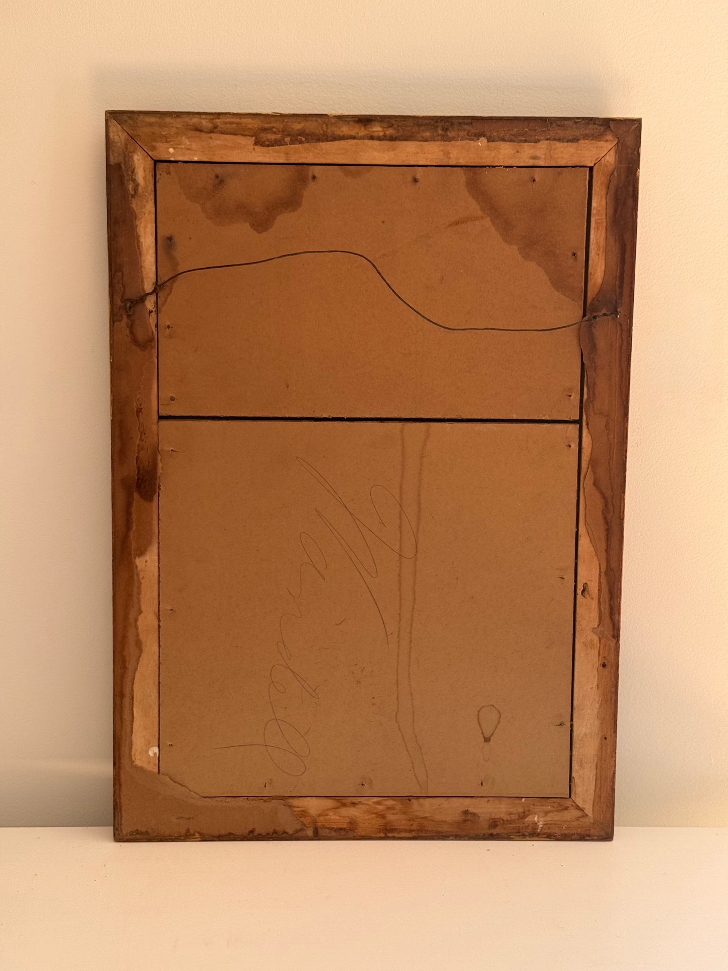 Antique 19c Oil on Board Portrait After Walter Satterlee’s The Spinner Painting