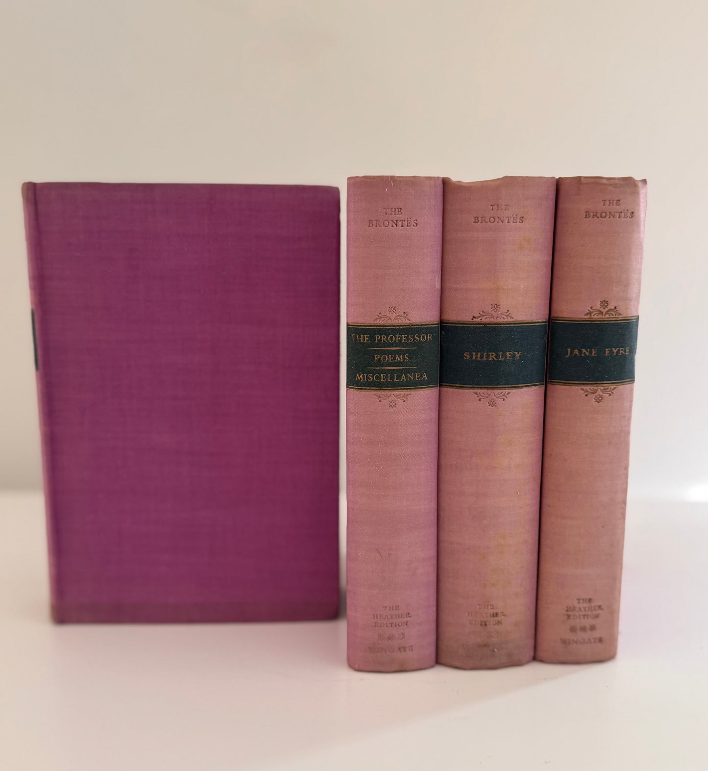 Vintage Charlotte Bronte Book Set Heather Edition Allan Wingate London 1949