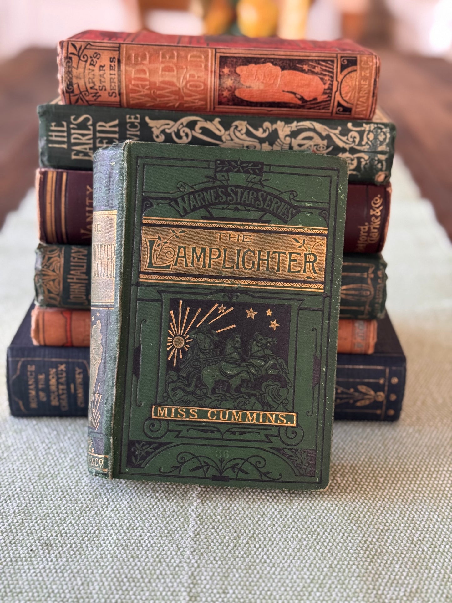 Antique Book Bundle Susan Warner Lamplighter John Halifax 1800s 1900s Good