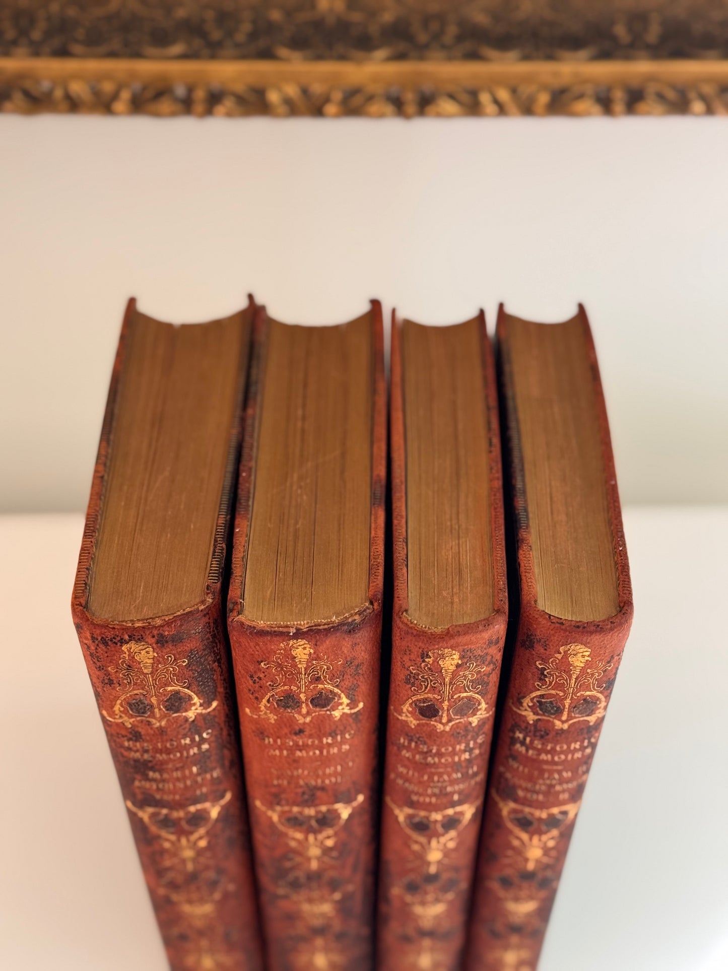 RESERVED Antique 1900 Secret Memoirs of the Courts of Europe Full Leather Partial Set