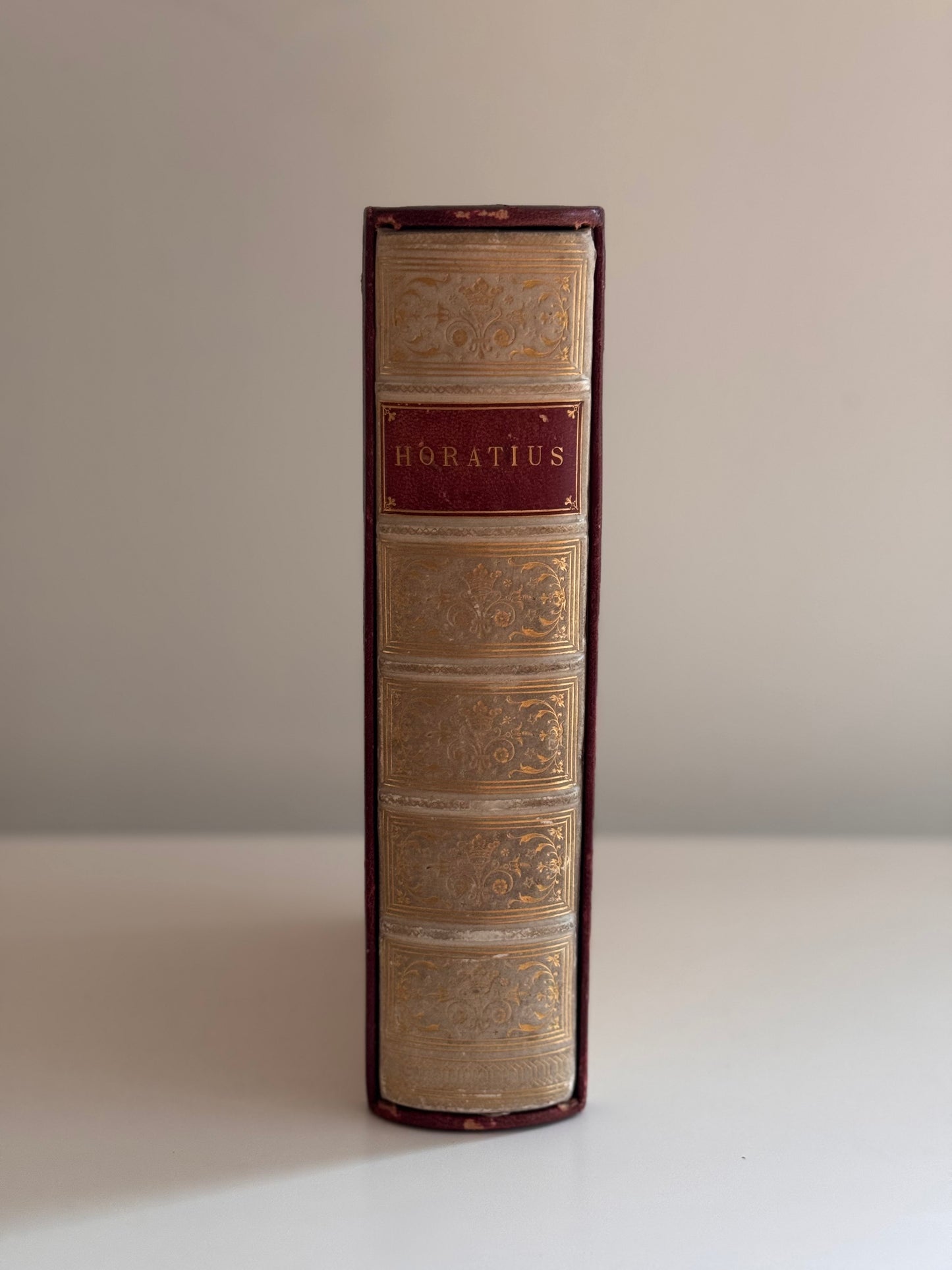1849 Horatius Quintus Flacuss Rev. Henry Hart Milman Antique Book Gauffered Gilt