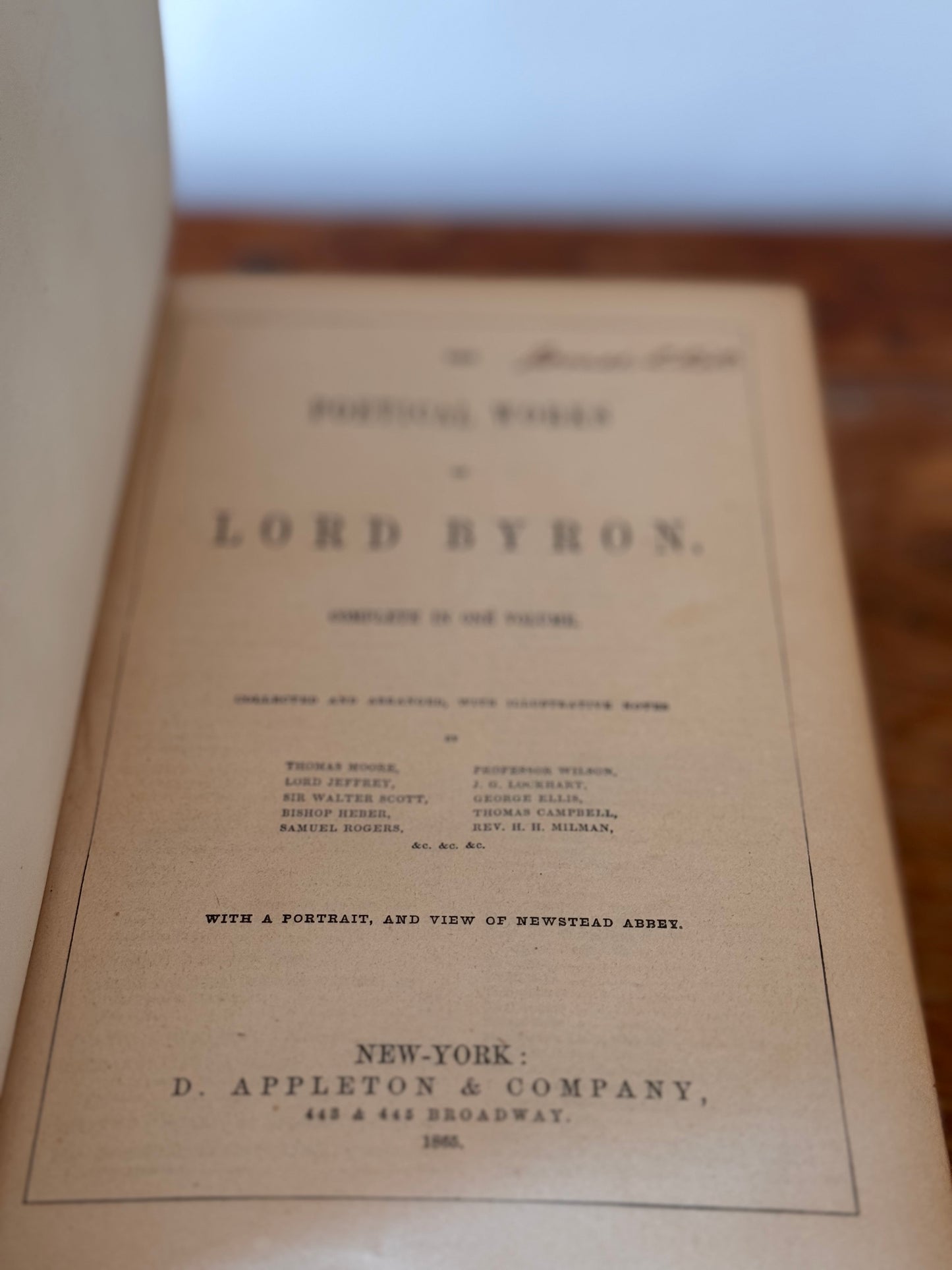 Antique 19c The Complete Poetical Works of Lord Byron Full Leather 1865
