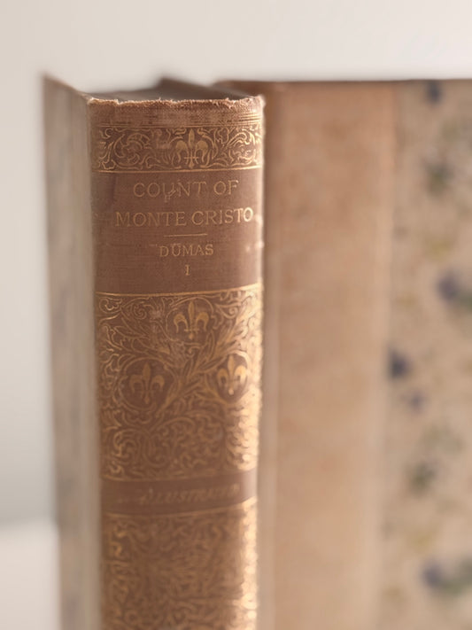 19c 1894 Alexandre Dumas The Count Of Monte Cristo Complete Set Victorian Floral