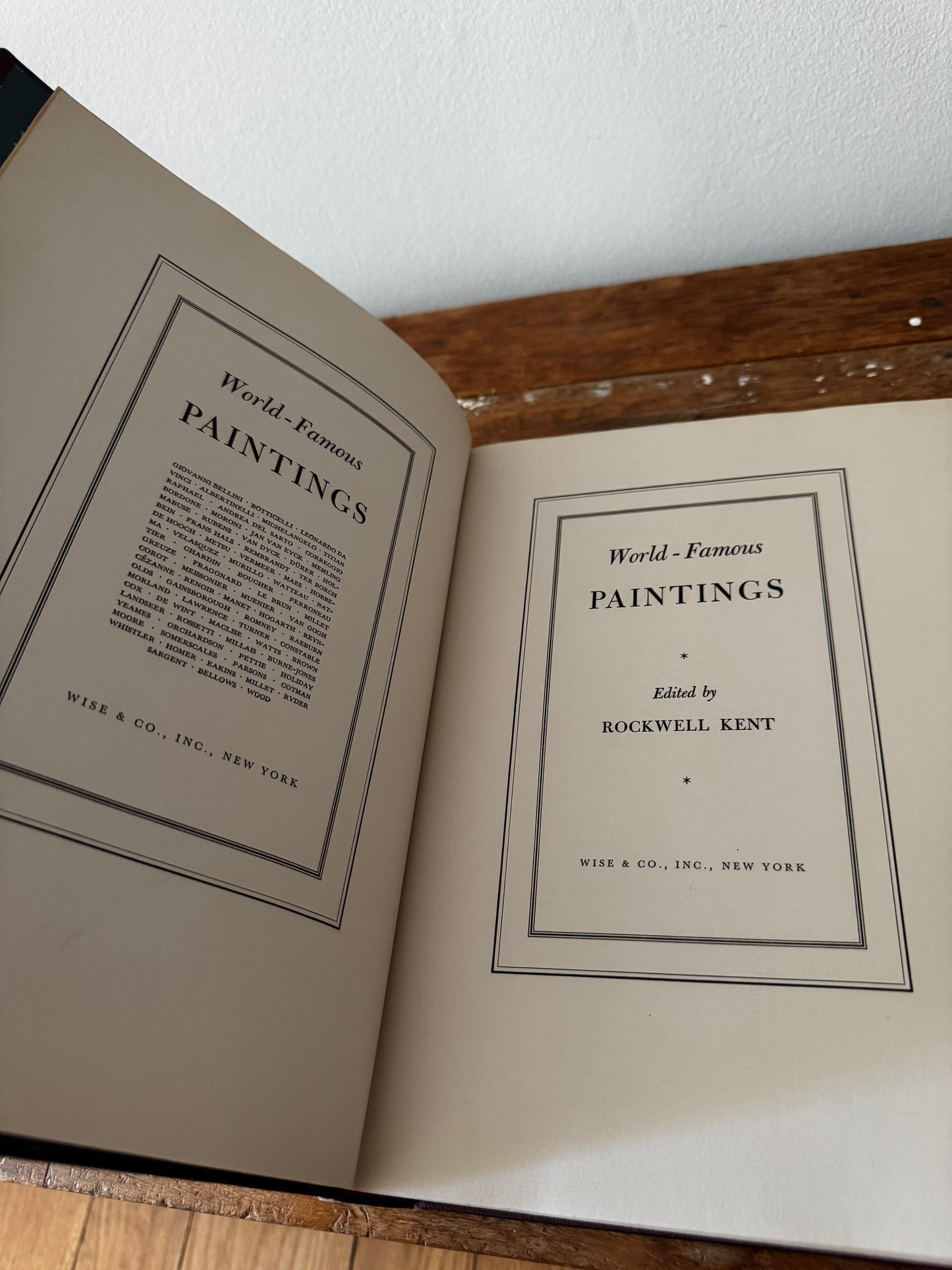 World Famous Painters by Rockwell Kent 1st Edition 1939