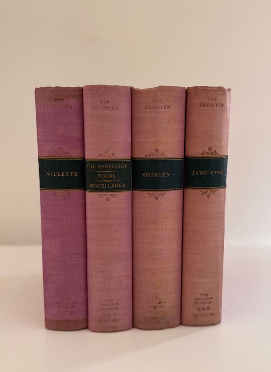 Vintage Charlotte Bronte Book Set Heather Edition Allan Wingate London 1949