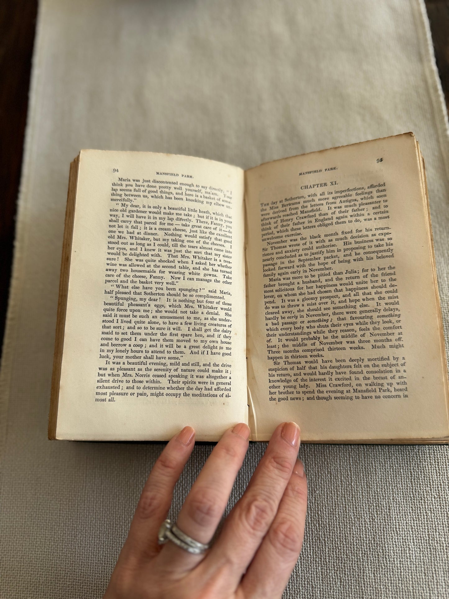 Antique 1856 Mansfield Park by Jane Austen Bentley Edition