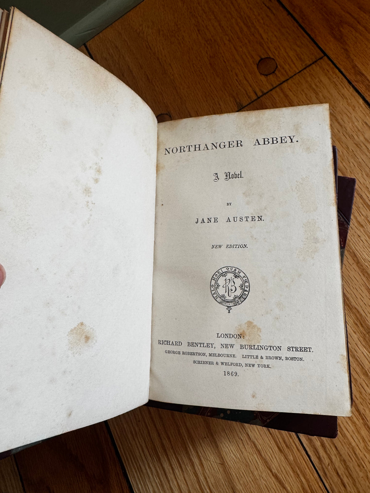 Jane Austen’s Novels Full Set Richard Bentley 1869 Fine Bind  Pride & Prejudice 3rd “New”Edition