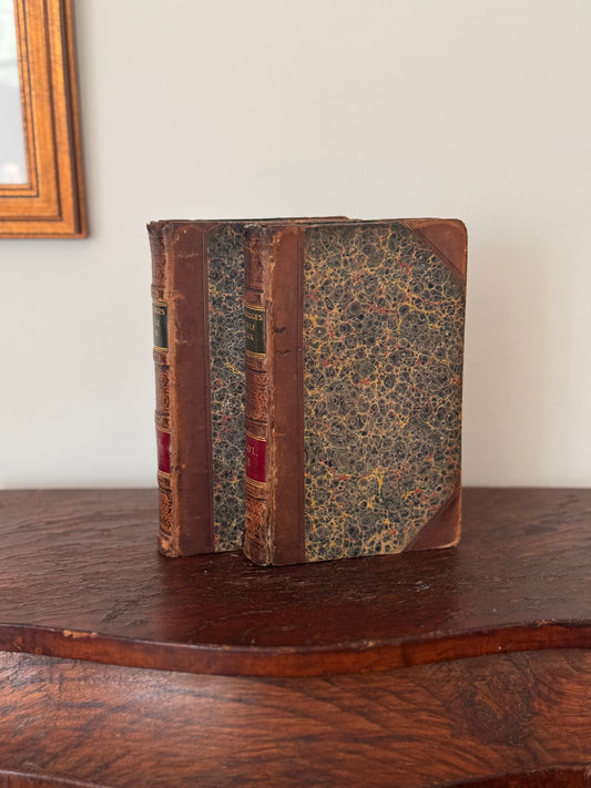 Antique Leather Book Set Early 19c 1835 Coleridge’s Table Talk By John Murray