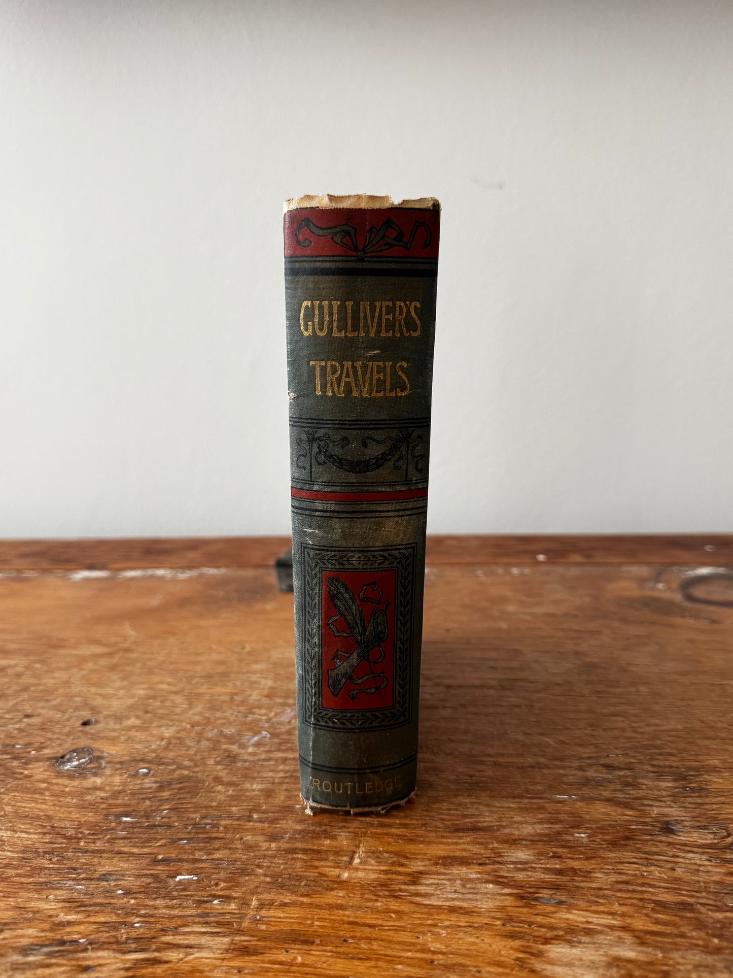 Antique Copy of Gulliver’s Travels by Jonathan Swift, George Routledge Circa 1900 Book