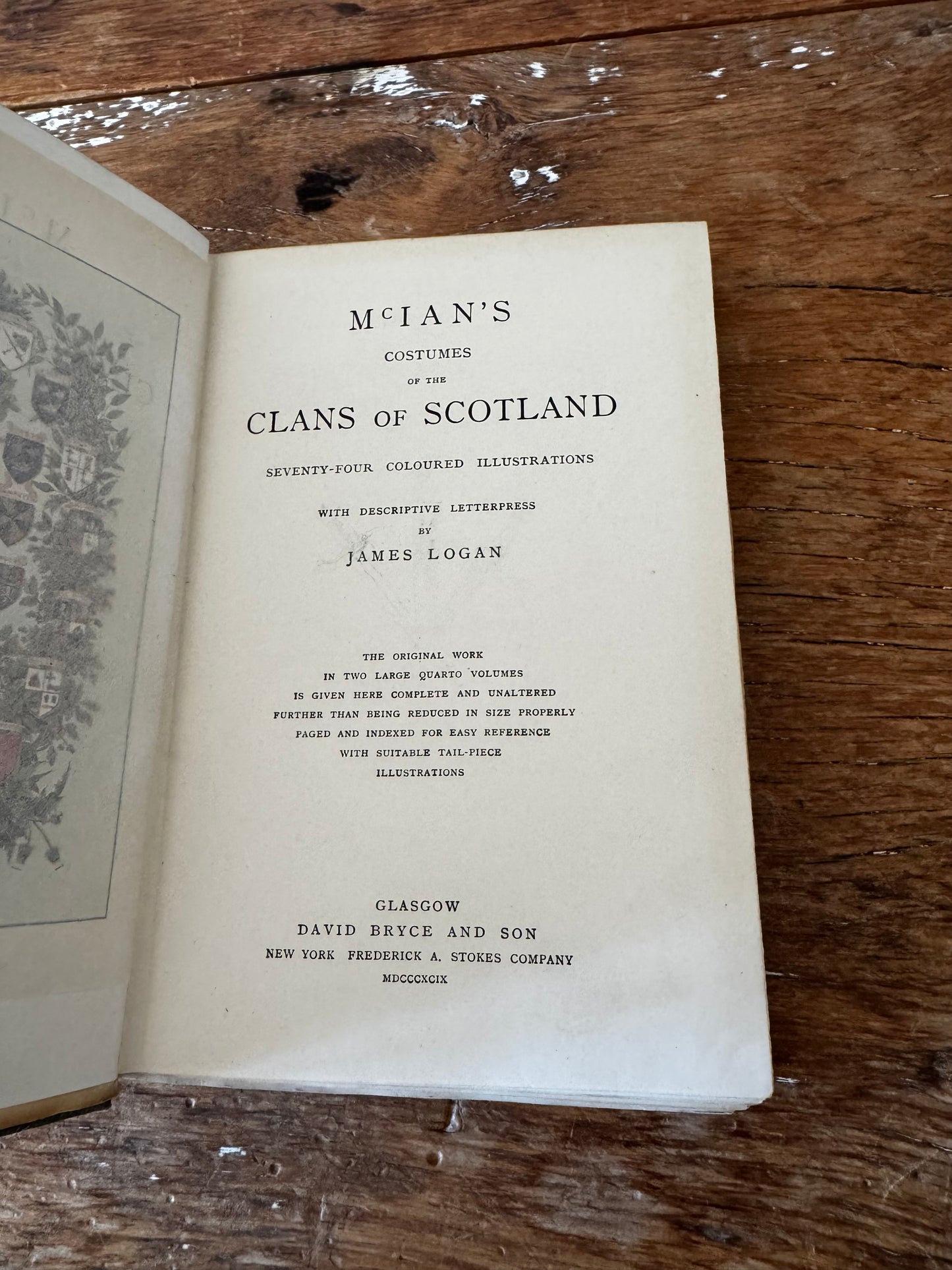 Antique Copy 1909 McIan’s Costumes of the Clans of Scotland Illustrated