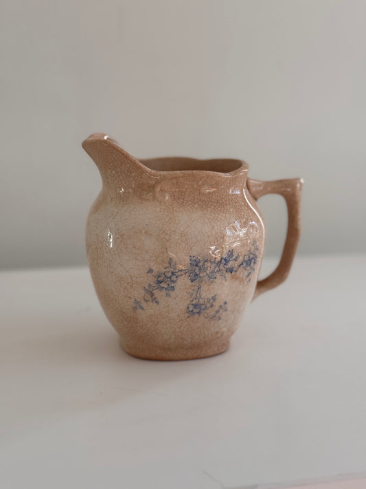 RESERVED Antique floral pitcher/creamer