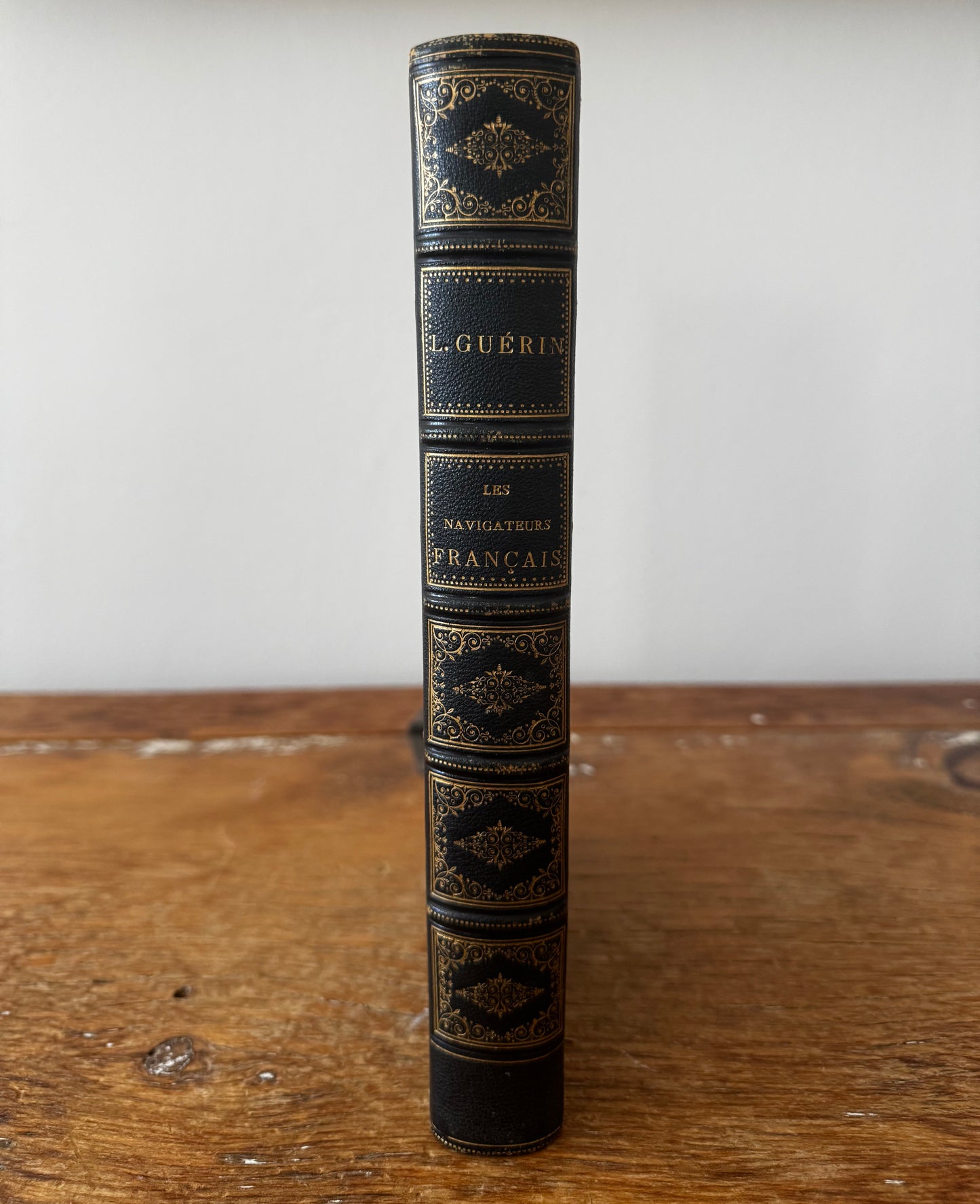 Antique 1847 French Book Les Navigateurs Francais Victorian