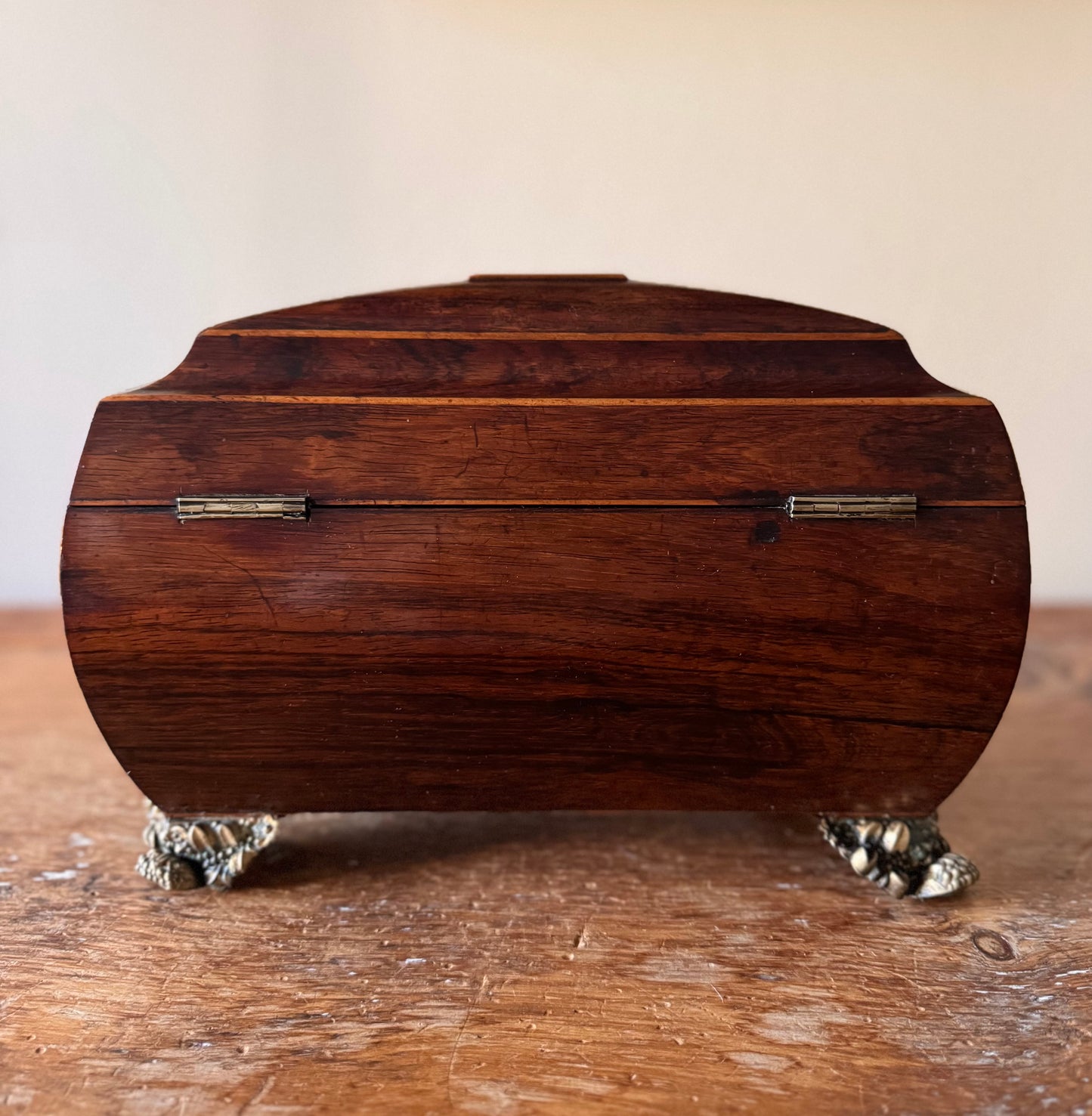 Antique Regency Mahogany Sarcophagus Tea Caddy circa 1820