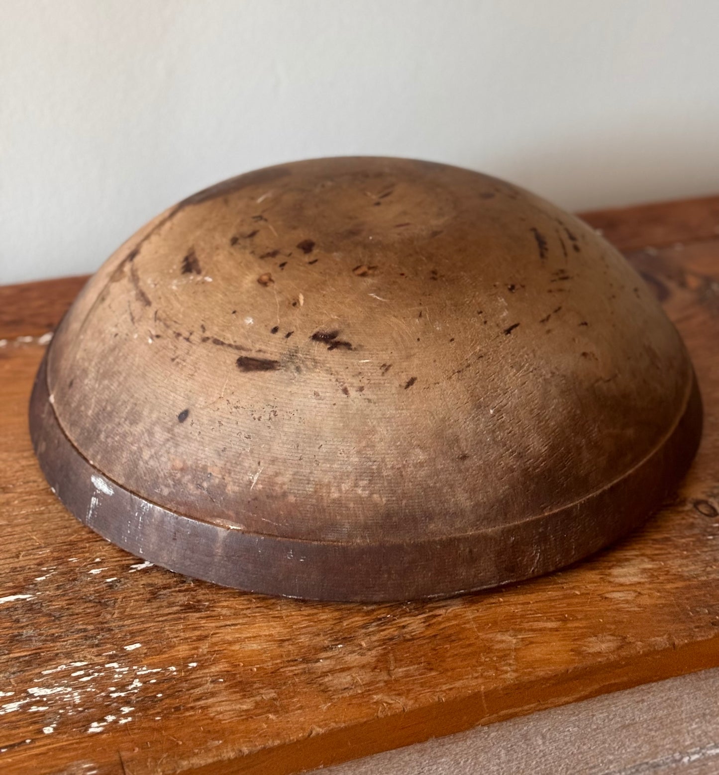 Antique Primitive Wooden Dough Bowl 17”