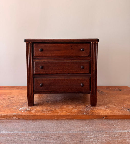 Vintage Wood Salesman Sample Miniature Dresser Commode Working Drawers
