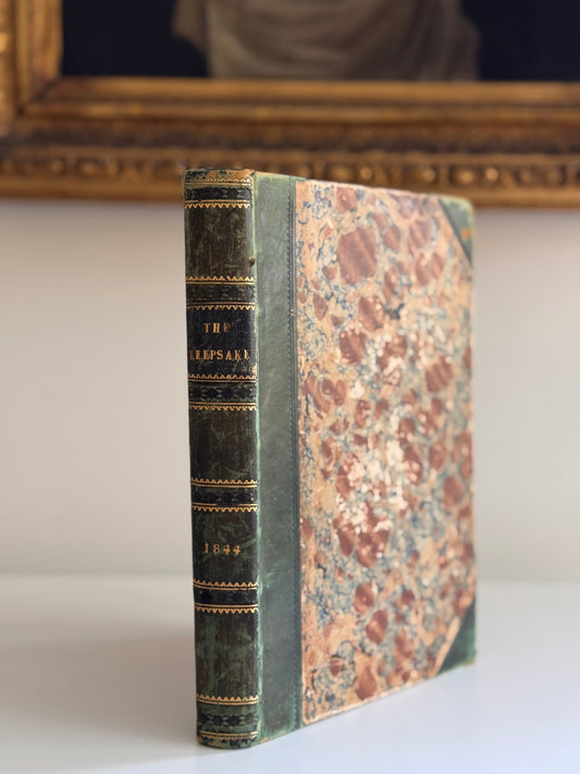 Antique Copy of The Keepsake Countess of Blessington 1844 Leather & Marbled