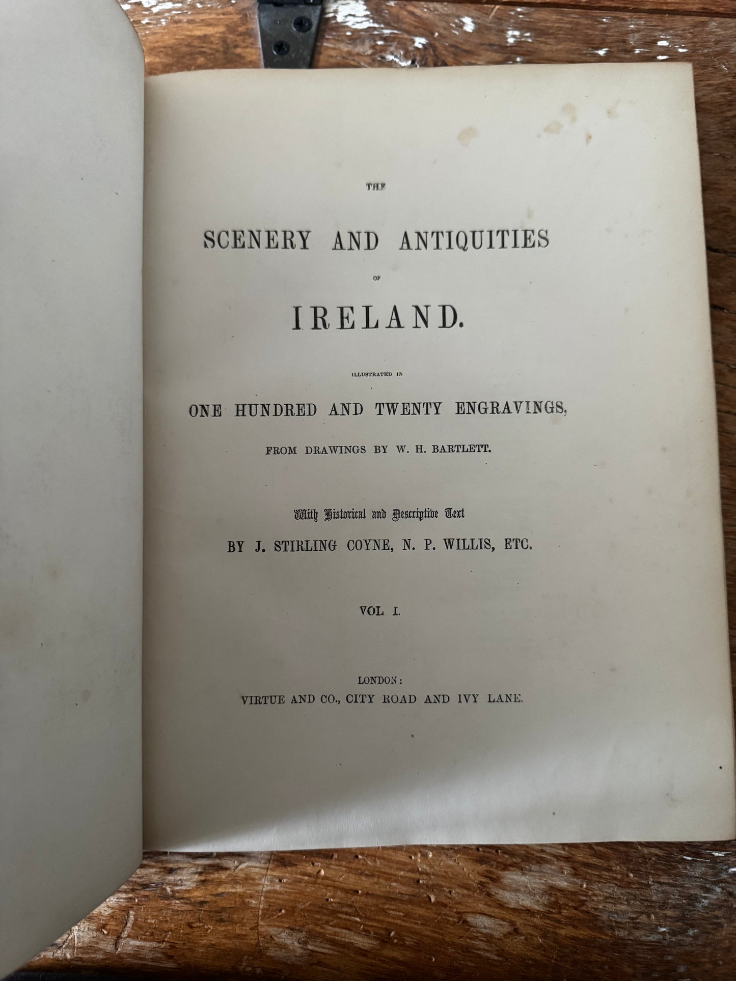 The Scenery & Antiquities Of Ireland Illustrated WH Bartlett 1852 Two Volume Set