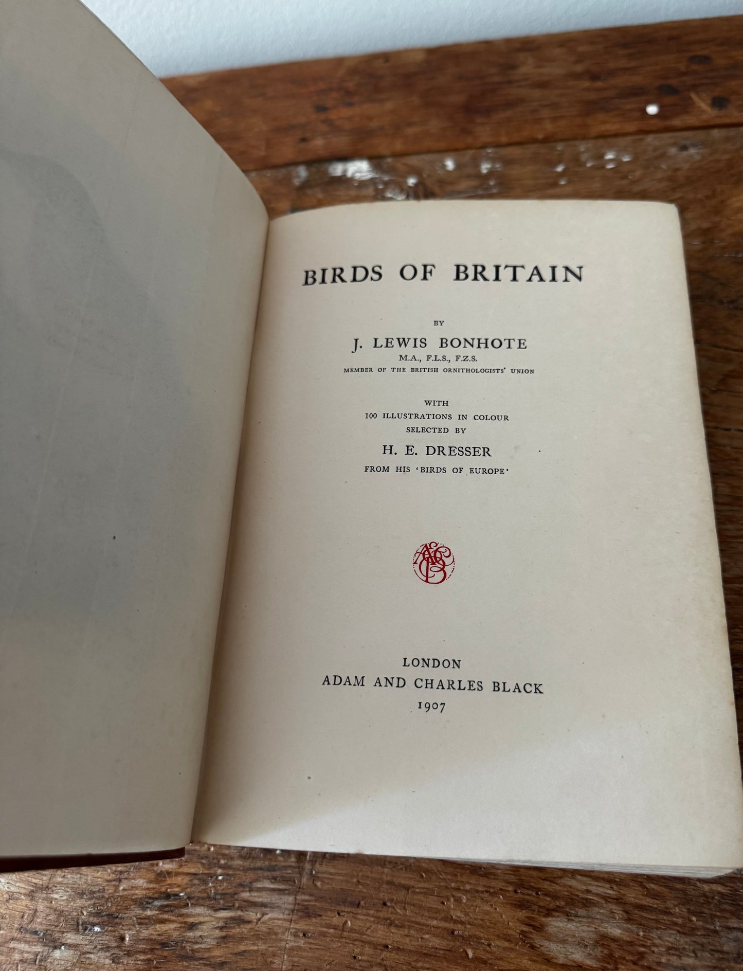Bird of Britain by J. Lewis Bonhote 1907 Highly Illustrated Book
