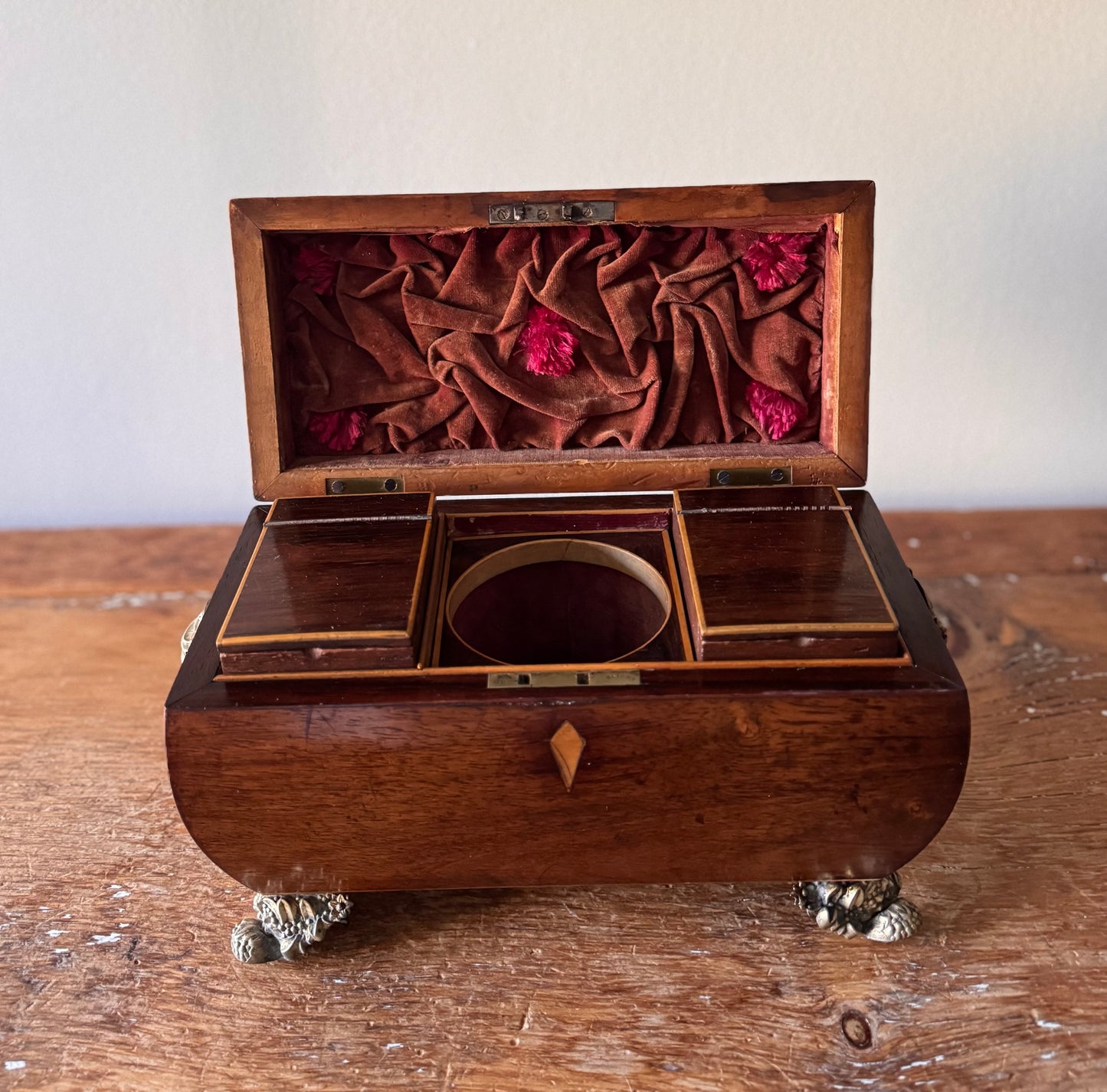 Antique Regency Mahogany Sarcophagus Tea Caddy circa 1820
