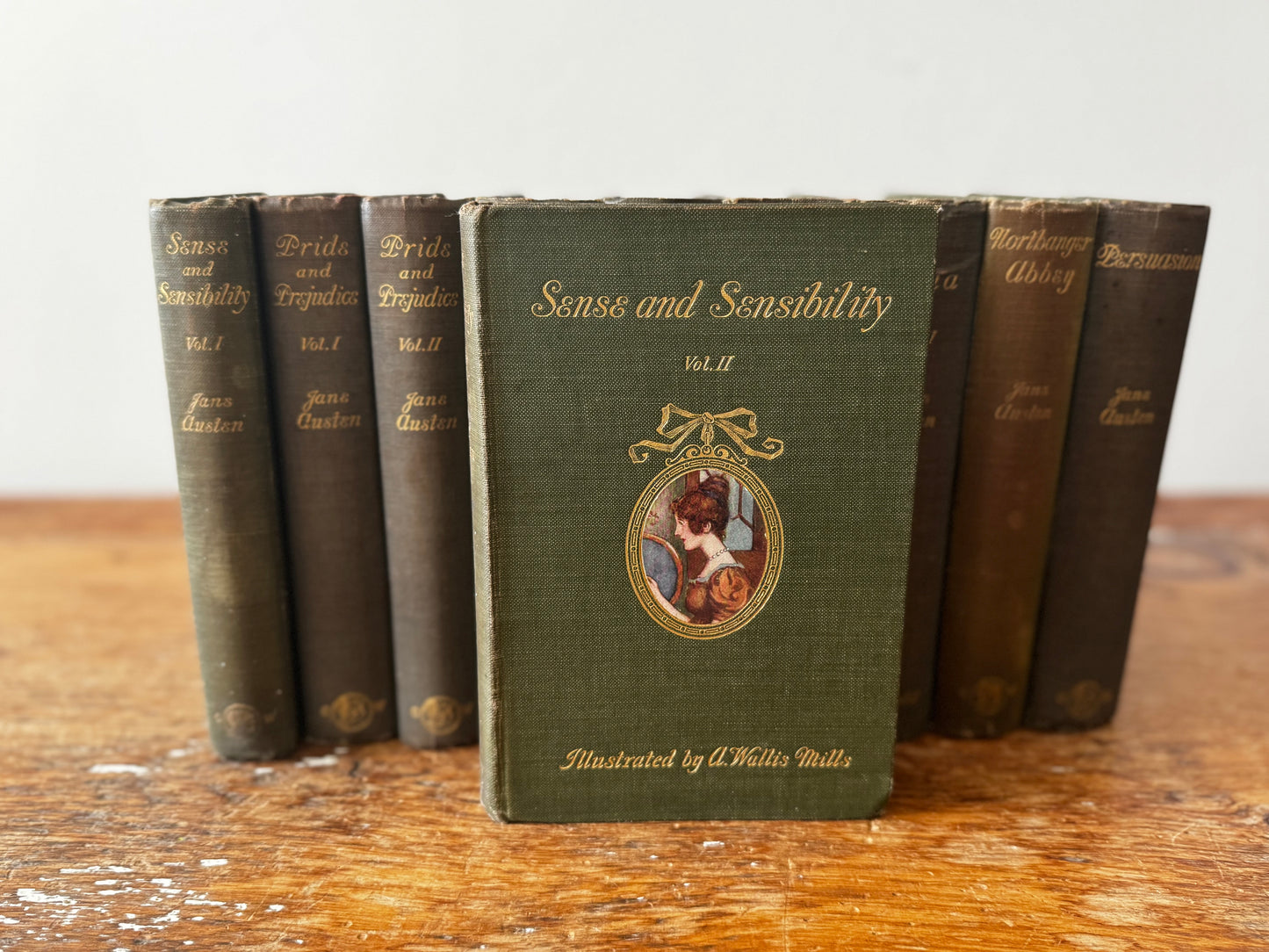 Complete Set of The Novels of Jane Austen Chatto Windus 1908 A Wallis Mills