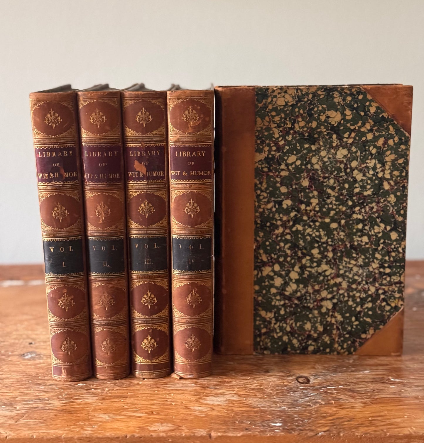 Antique Victorian Complete Book Set The Library Of Wit & Humor 1885 Mark Twain