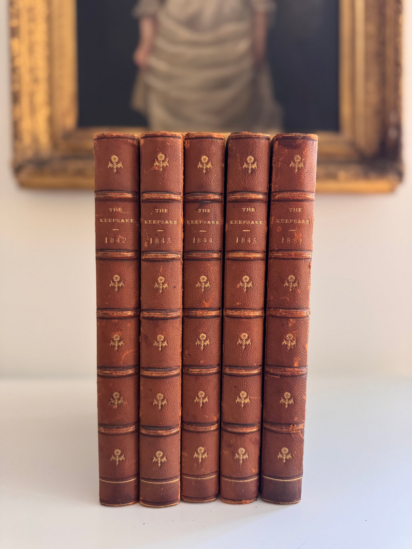 Antique 19c The Keepsake Lady Blessington Book Set 1842-45 & 1851