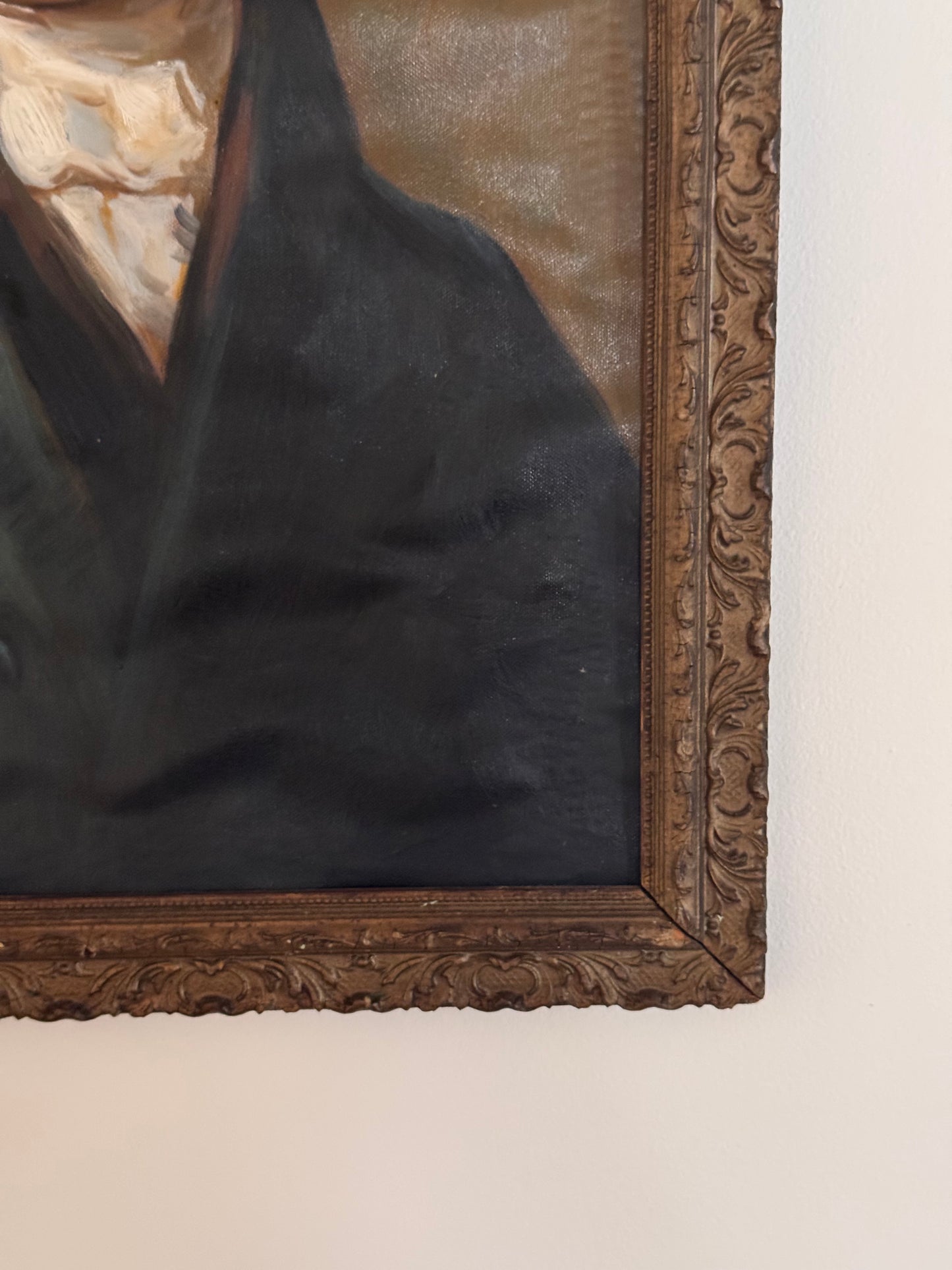 Contemporary Reproduction Of Antique 19c Regency Era Oil On Canvas Male Portrait