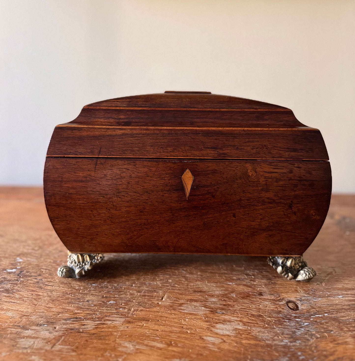 Antique Regency Mahogany Sarcophagus Tea Caddy circa 1820