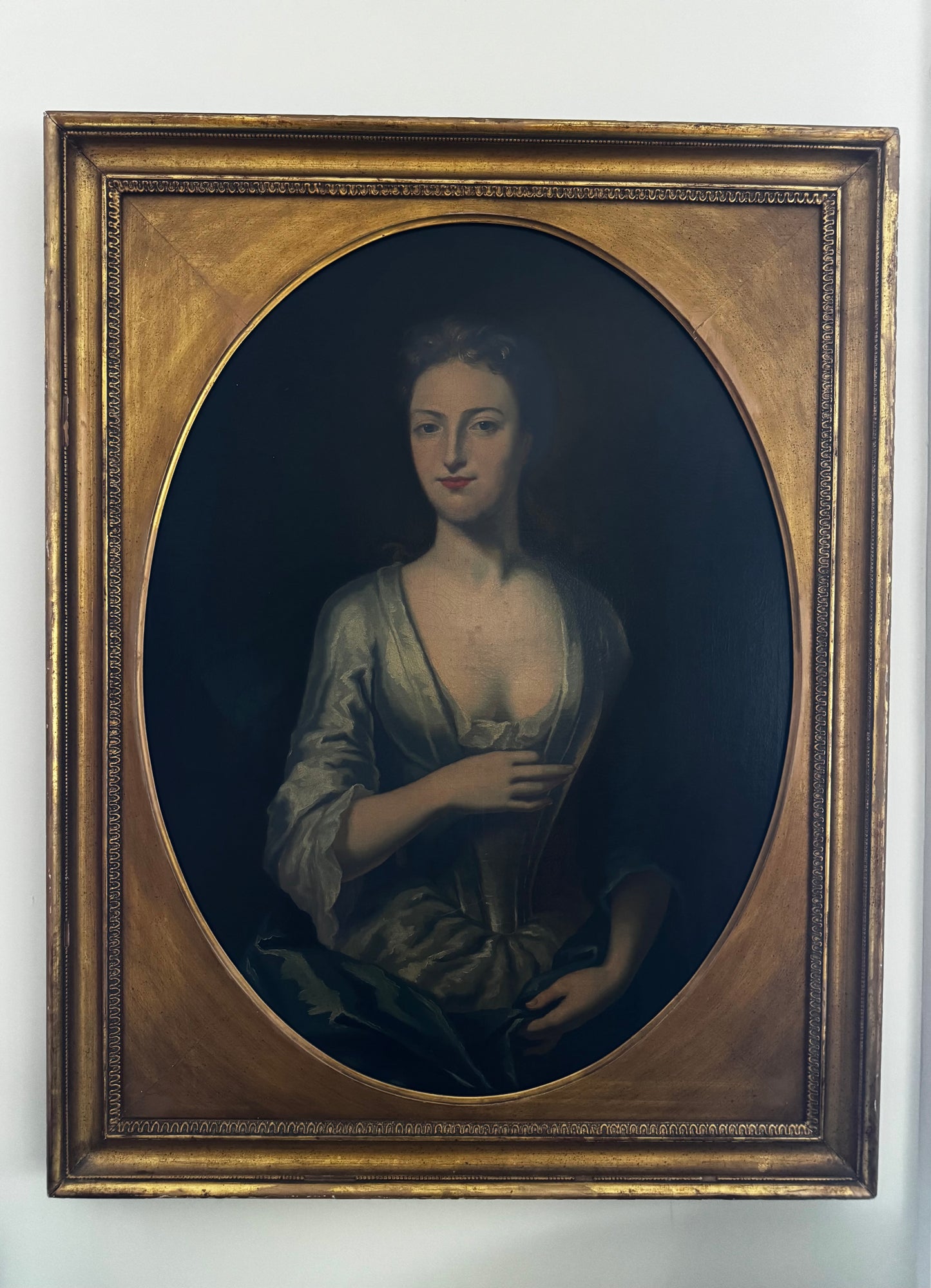 RESERVED for MARGUERITE Antique Late 18th Century Oil On Canvas Portrait Painting Of A Young Woman
