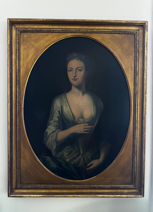 RESERVED for MARGUERITE Antique Late 18th Century Oil On Canvas Portrait Painting Of A Young Woman