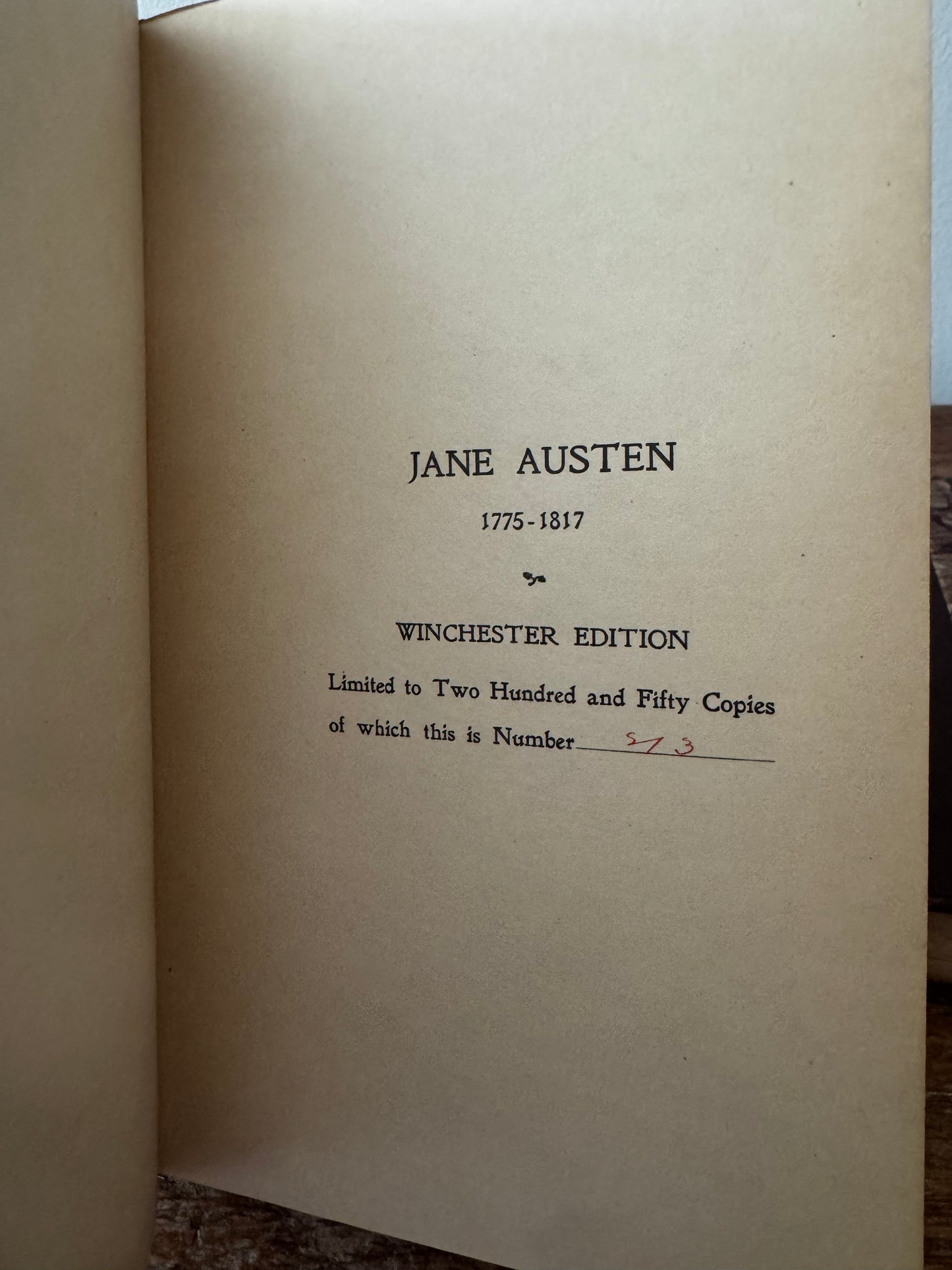Jane Austen’s Novels Winchester Northanger Abbey Persuasion 1901