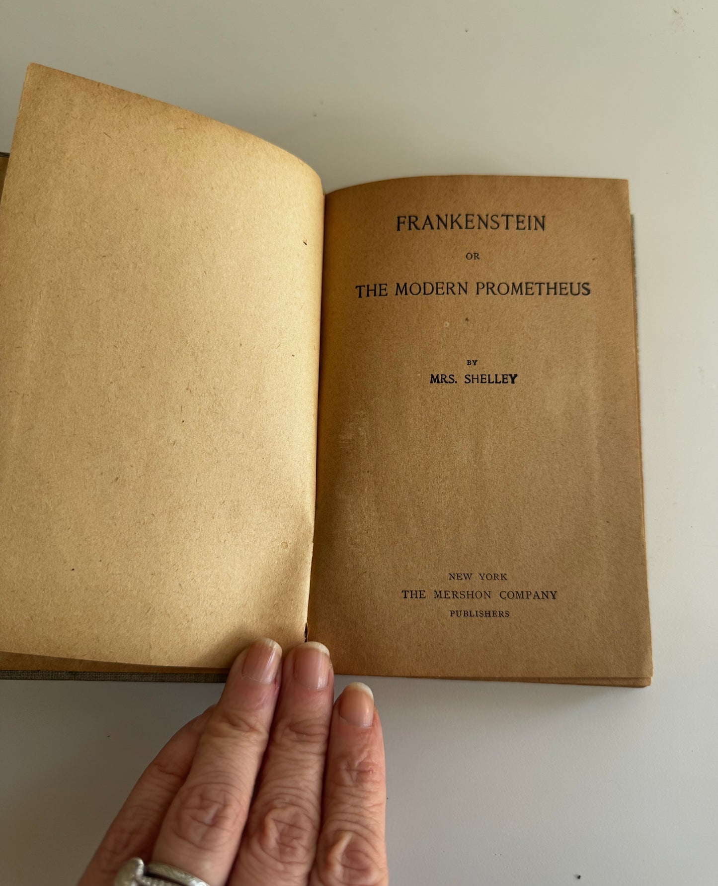 Antique Early 1900s Frankenstein or The Modern Prometheus by Mary Shelley Victorian Copy
