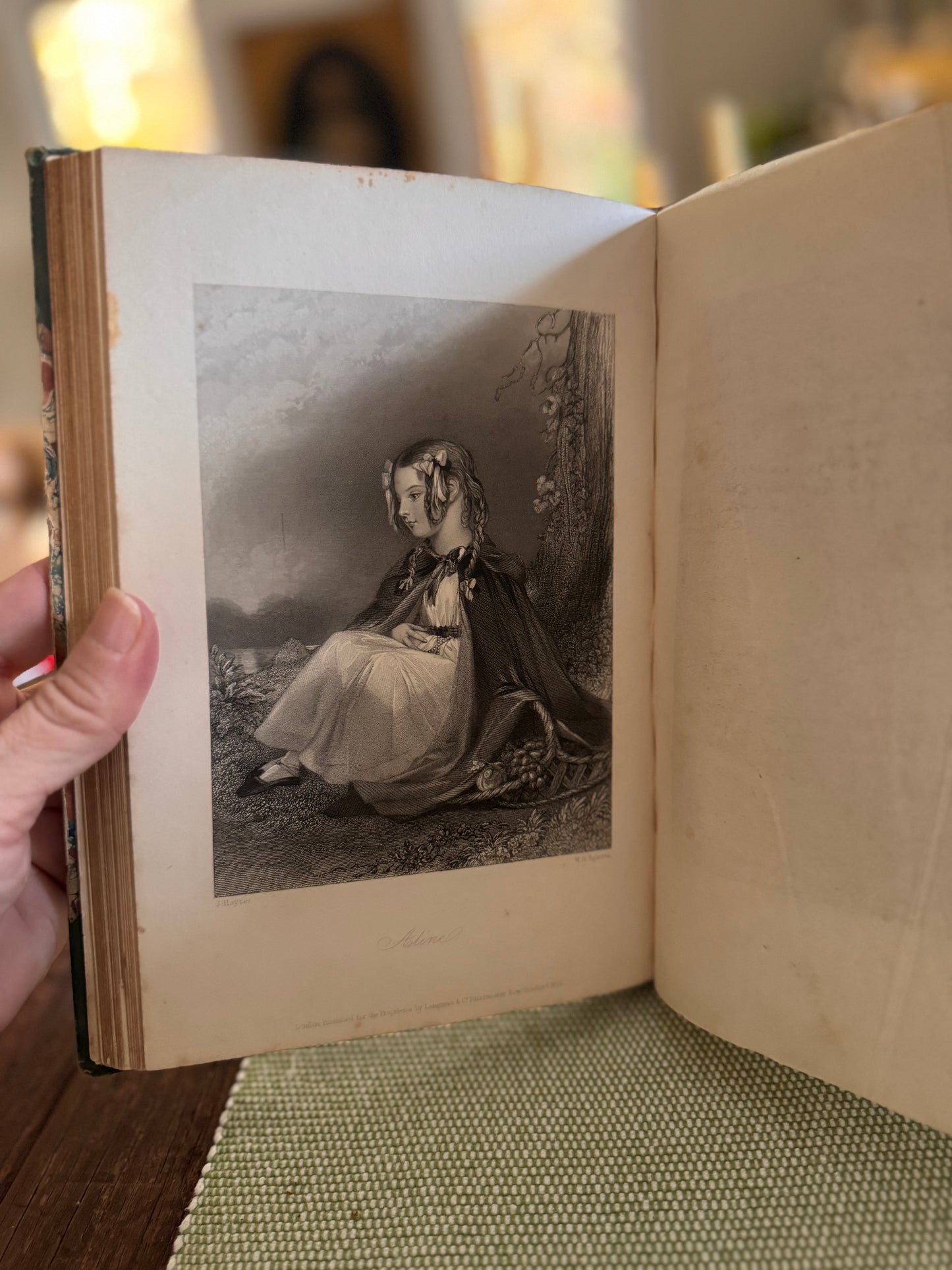 Antique Copy of The Keepsake Countess of Blessington 1844 Leather & Marbled