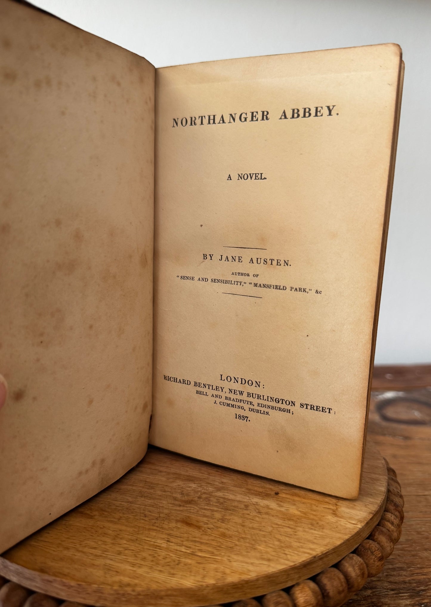 Northanger Abbey & Persuasion by Jane Austen, 2nd Edition Bentley 1837