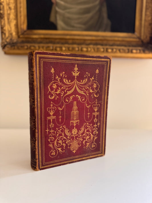 Antique Copy of The Season’s by James Thomson 1847 Full Leather Decorative Book