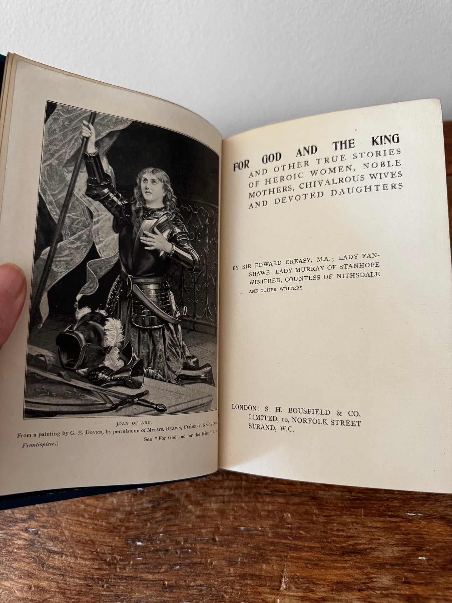 For God & King, Stories of Heroic Women Victorian Book Circa 1900