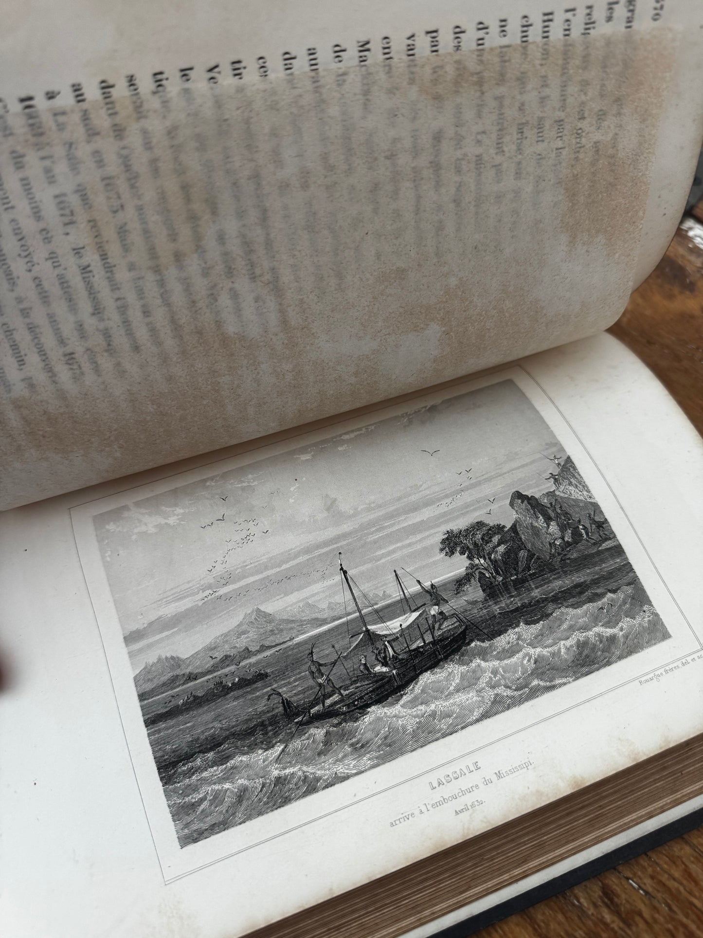 Antique 1847 French Book Les Navigateurs Francais Victorian