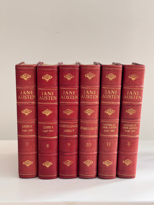 Antique Jane Austen Book Set 6 Volumes Manydown Edition 1907 Northanger Abbey Persuasion Emma